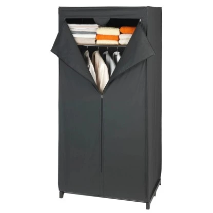 Wenko Kleiderschrank Deep Black Mit Ablage 160 Cm X 75 Cm X 50 Cm