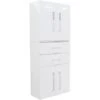 Fackelmann Hochschrank 70,5 Cm Lugano Weiß