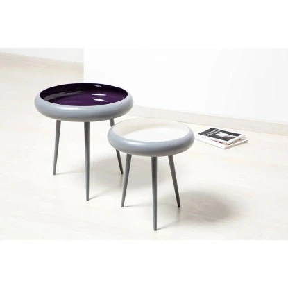 Kayoom Beistelltisch Coal Weiß-Grau 41 Cm X 39 Cm – Bild 2