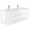 Villeroy & Boch Doppel-Waschplatz 130 Cm Venticello Weiß Hochglanz