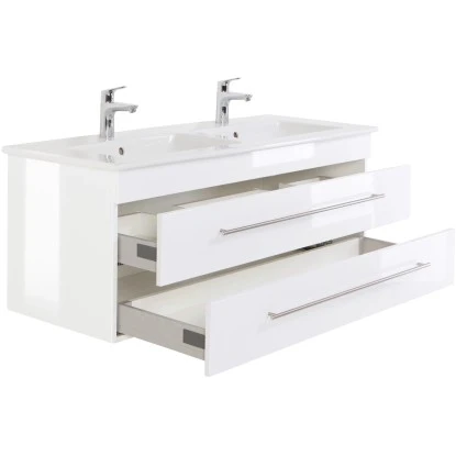Villeroy & Boch Doppel-Waschplatz 130 Cm Venticello Weiß Hochglanz – Bild 3