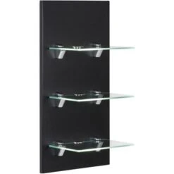 LED-Panel Viva Schwarz Seidenglanz Mit 3 Glasablagen
