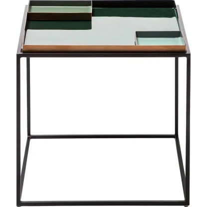 Kayoom Beistelltisch Famosa Grün-Schwarz 50 Cm X 45 Cm