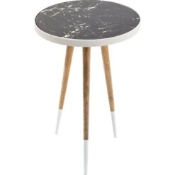 Kayoom Beistelltisch Mary Weiß-Natur 61,5 Cm X 40,5 Cm