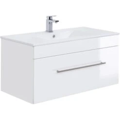 Posseik Waschplatz Viva 100 Cm Weiß Hochglanz