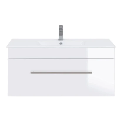 Posseik Waschplatz Viva 100 Cm Weiß Hochglanz – Bild 2