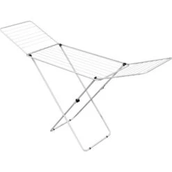 Gimi Wäscheständer Top Super 20 M Weiß Mit Flügeln Und Wäscheklammerkorb